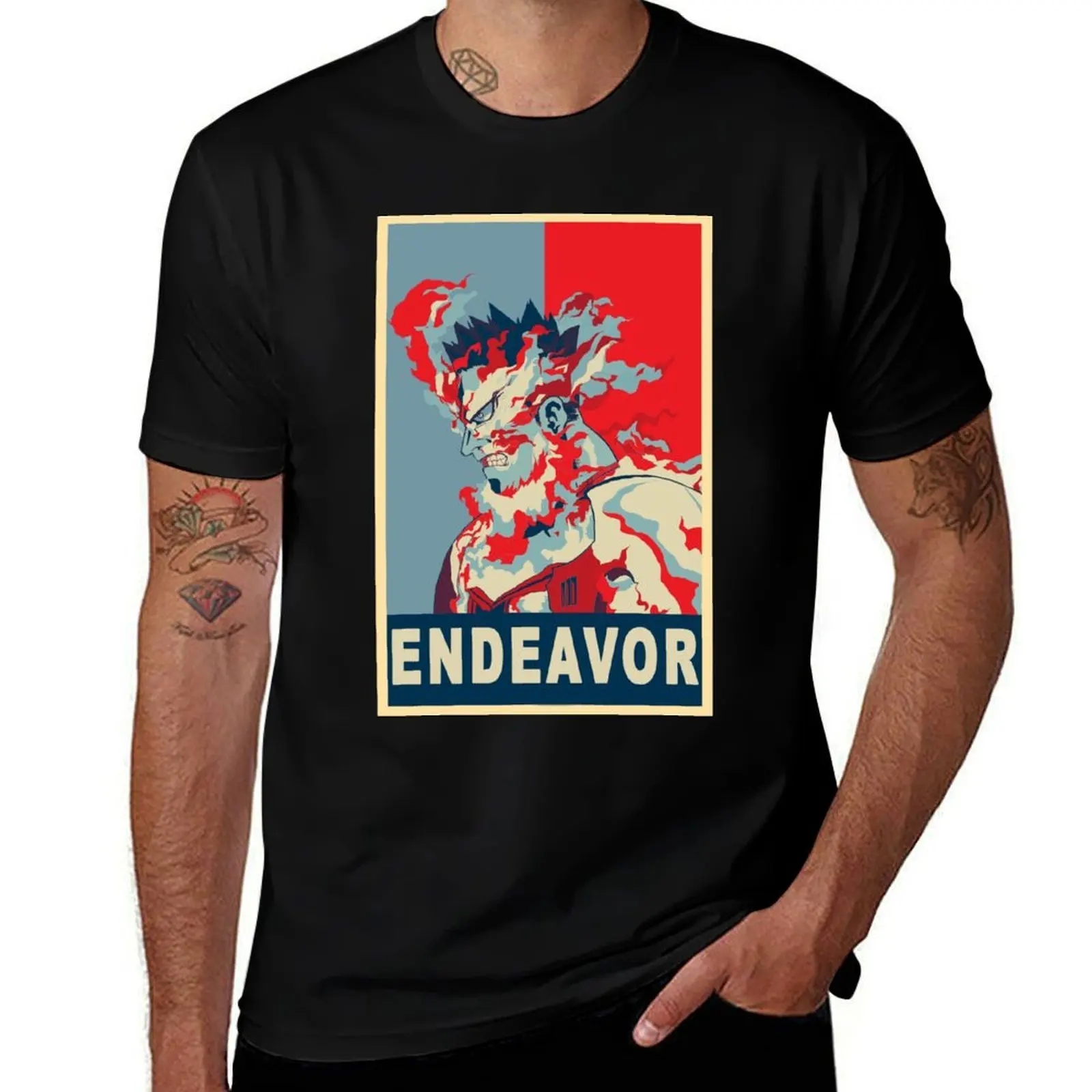 

Enji Todoroki Poster T-Shirt t shirt personalised man t shirt cotton high quality T-Shirt