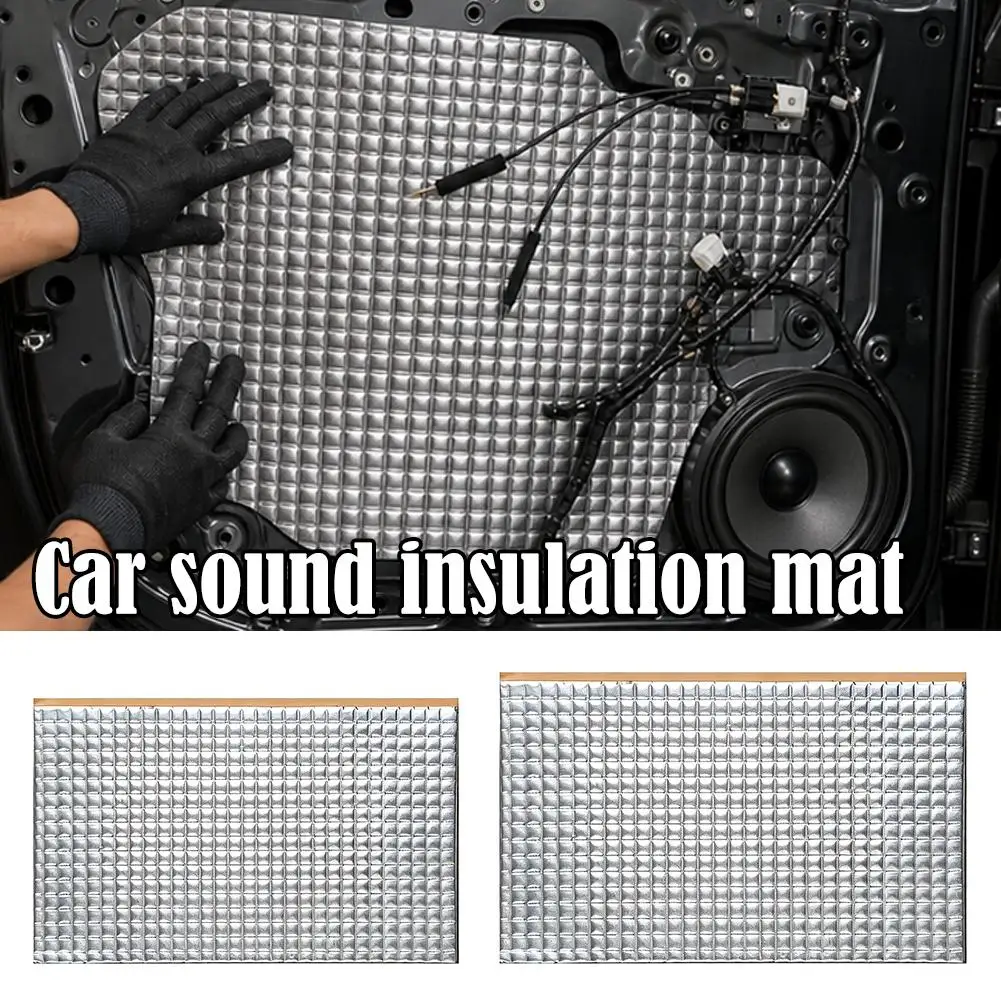 Butyl Rubber Sound Deadening Mat Silver Embossed Aluminum Foil CLD Constrained Layer Damper Self Adhesive Car Vibration Damping
