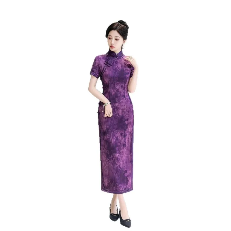 Chinesischer Wind Xi Mutter Hochzeit Cheongsam senden Testkleid