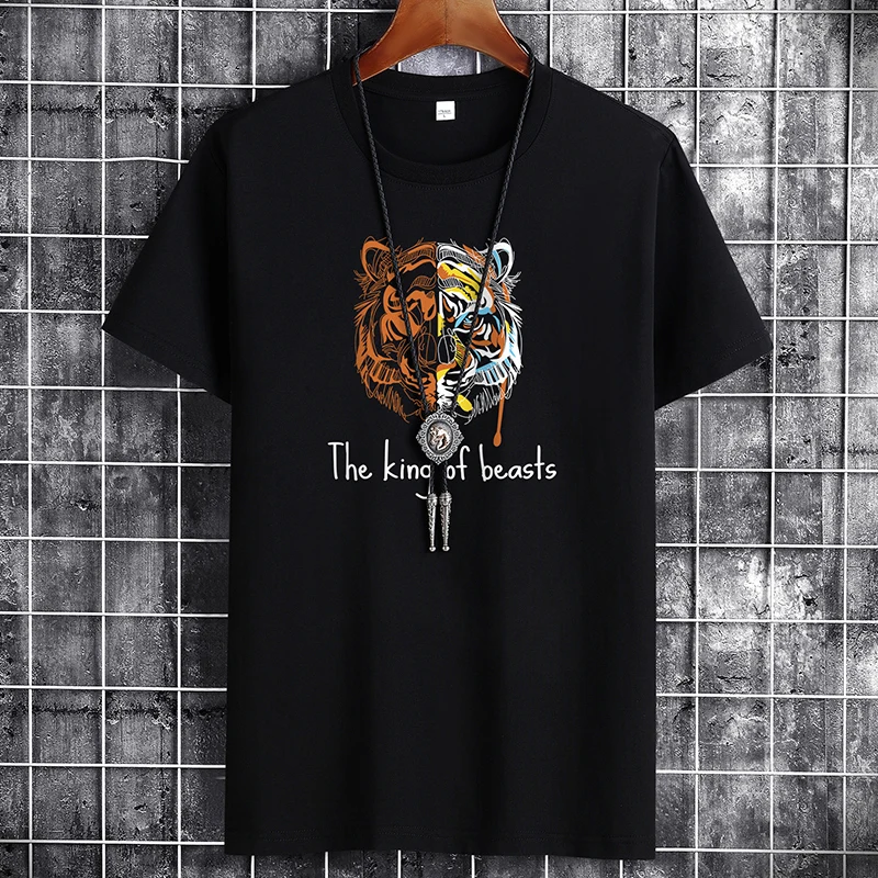 

Summer Hip Hop New Fashion Anime Oversized Clothing Harajuku Retro Manga Tiger T-shirt Streetwear T Shirt for Men 2022 Vintage