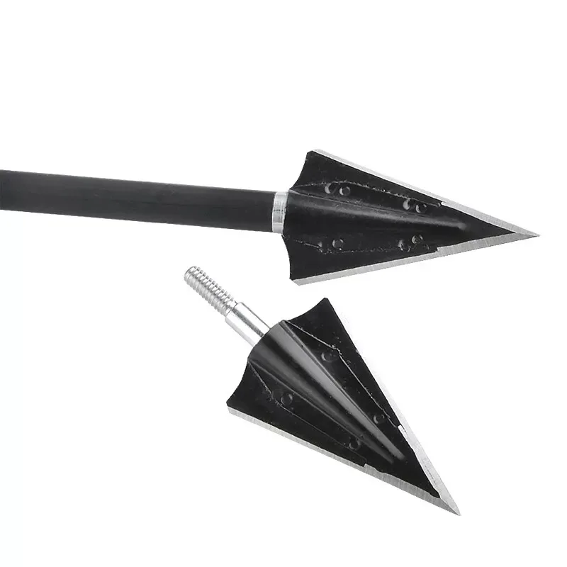 3/6/12pcs Archery Hunting Blade Arrowheads 165 Grain Broadheads Screw Arrows Tips Point Hunting