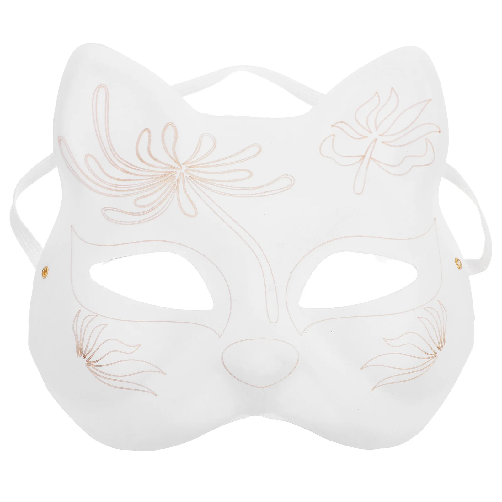 Máscara de gato de papel diy em branco sem pintura máscara facial de gato para halloween cosplay festa masquerade máscaras de papel pintáveis em branco máscaras diy