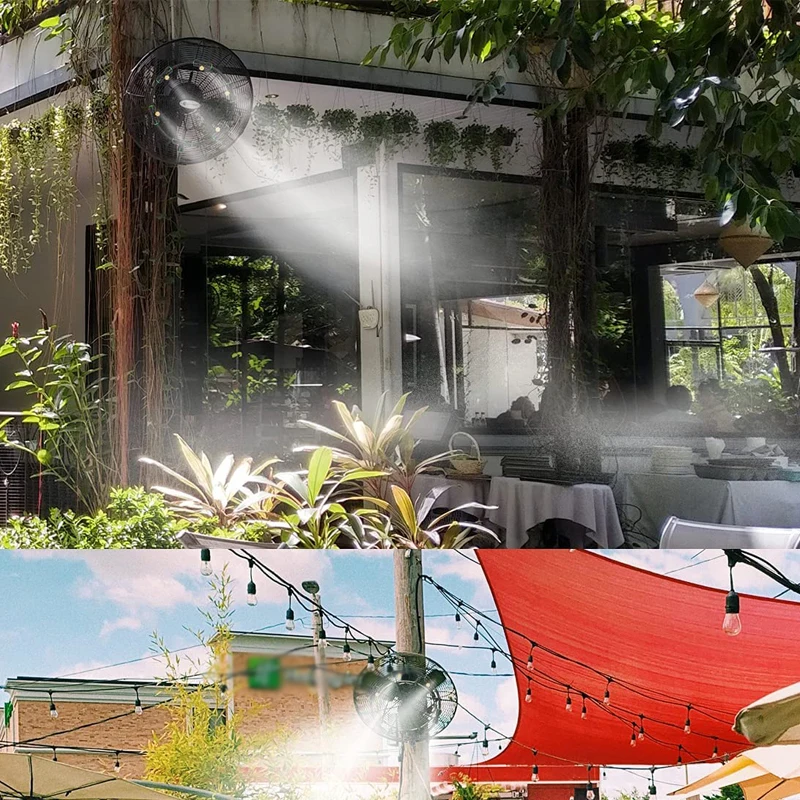 Garden Spray Portable Mist fan Ring 4/5/6 spray nozzles water mist fog sprayer cooling system 3/5/10M tube  atomization