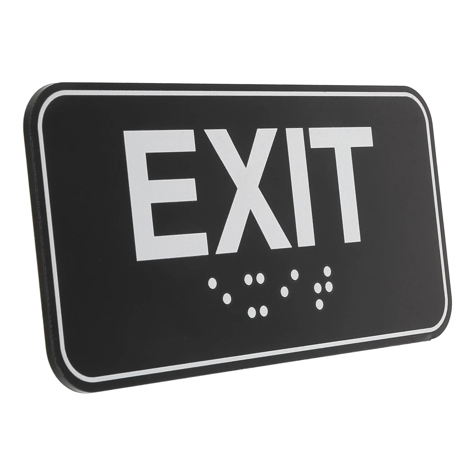 Braille Exit Sign Self-Adhesive for Public Fire Exit Indicator Corridor Longlasting Reliable for Malls