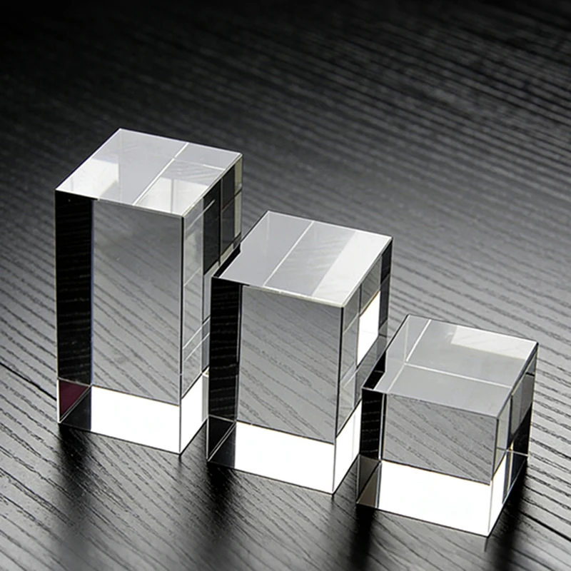 XTOOL Blank K9 High Quality Shining Crystal Block Cube for 3D Laser Engraving Rectangular Columnar Crystal  DIY Craft Ornament