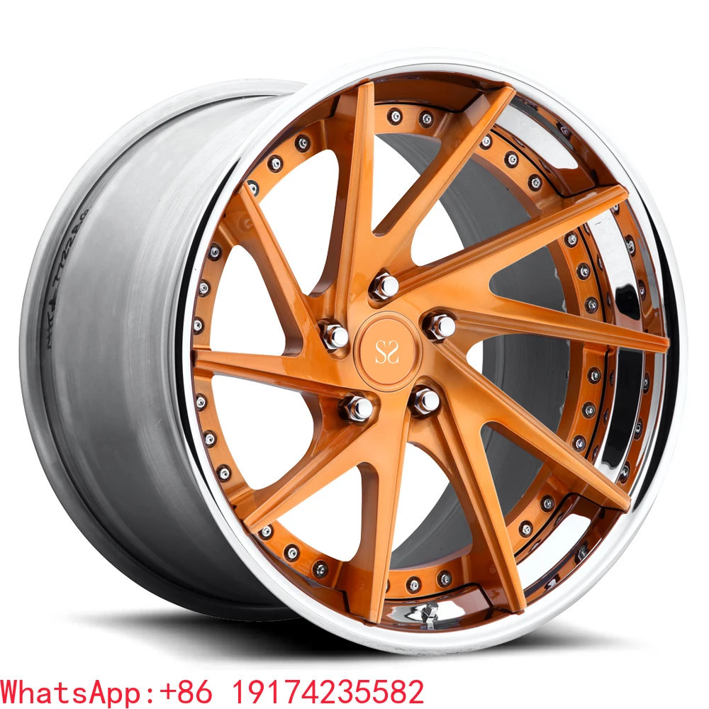 

New Style 22inch Brush Copper Face 2-PC Forged Alloy Rims With 5-112 for SQ5 5x112