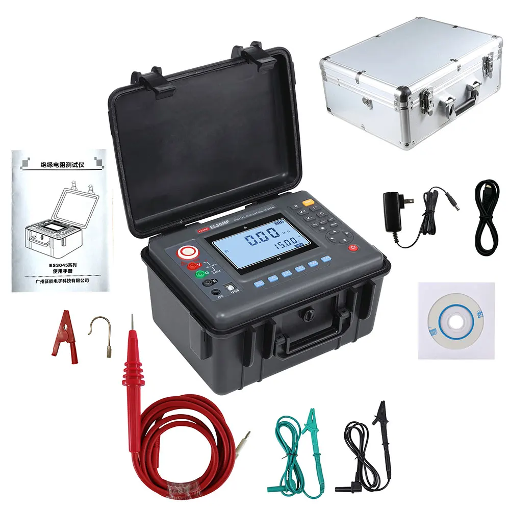 

Transformers Cables 5KV-15KV 10T-50T ES3045 ES3045E ES3045F High Voltage Digital Only Insulation Resistance Meter