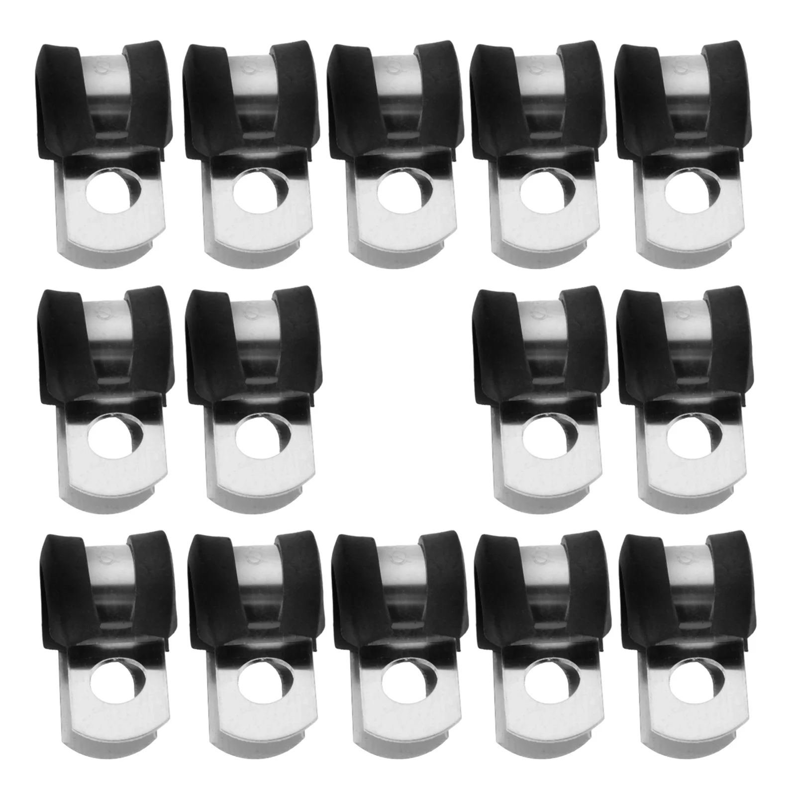 

20Pcs Cable Clamps Rubber Lined Stainless Steel Hose Clamps Wire Clips Tube Clamp Wire Fixing Set Hose Clamp Cable Hanger