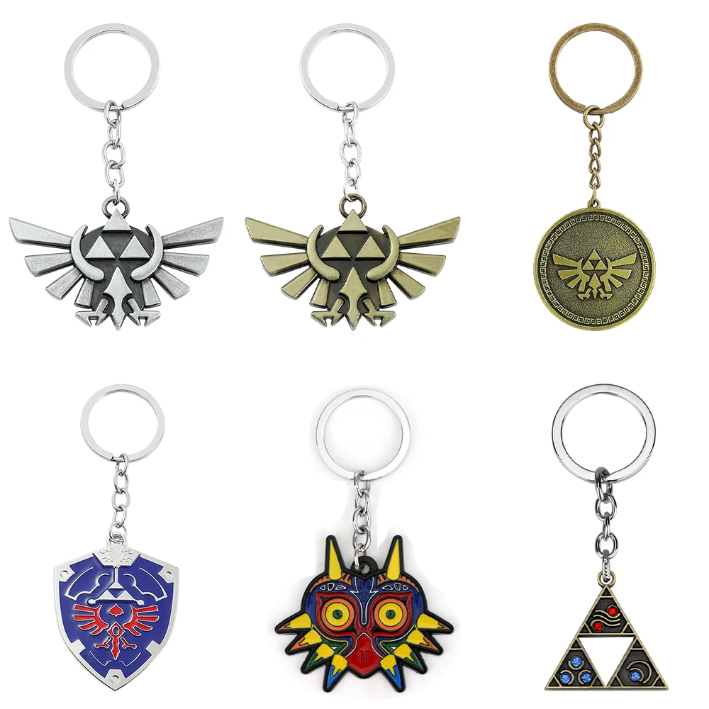 LLavero de The Legend of Shield, colgante con símbolo de espada Triforce, lágrimas del Reino, Ojo de Sheikah, máscara de Majora