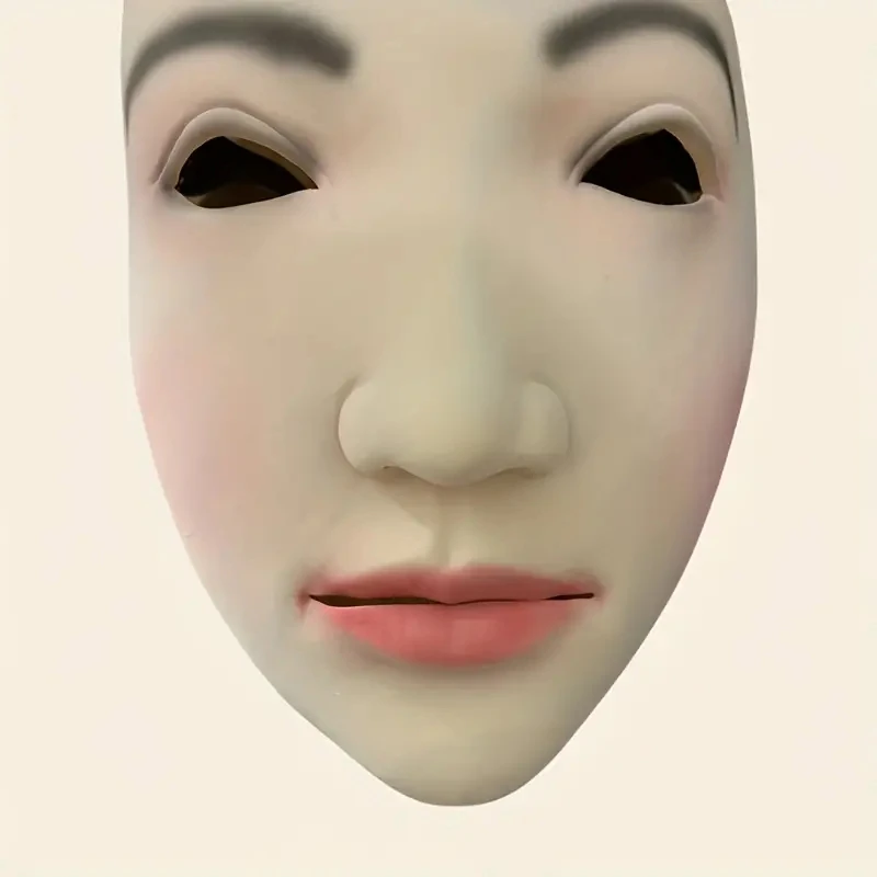 

Fairy Theme Latex Mask for Women, Halloween Costume Party Cosplay Accessory, Role-Play Transformation Masquerade Bar Face Coveri