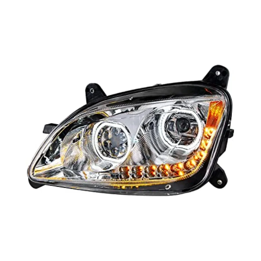 

35745 Фара хром, 10 светодиодов со стороны водителя для Peterbilt 2010-2016 годов 587 и 2012 2021 579