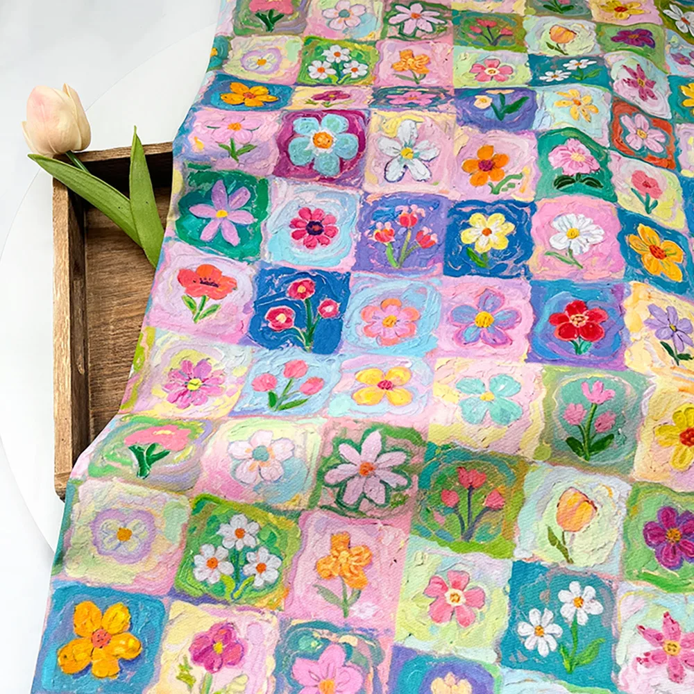 

Цветная клетчатая хлопковая ткань с цифровой печатью 150x100 см для пошива одежды, платьев, рубашек, юбок, а также для рукоделия