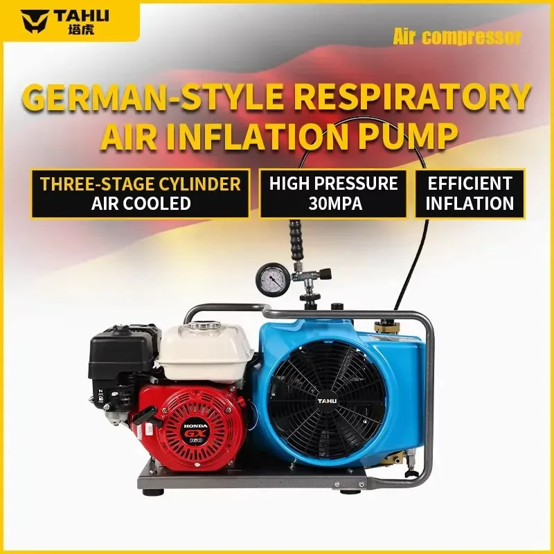 Hot Sale NRW-100GG Portable Powered Reciprocating Lubricated Motor Manual Breathing Air Filling Pump 100L/min 30MPa