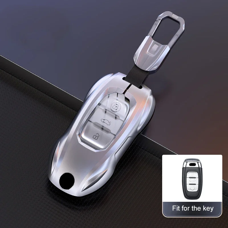 

Zinc Alloy Sports Car for Audi A4l A3 A4 A5 A6 A8 Quattro Q5 Q7 A6 A8 Smart Remote Car Key Case Cover Holder Fob BAG Accessories