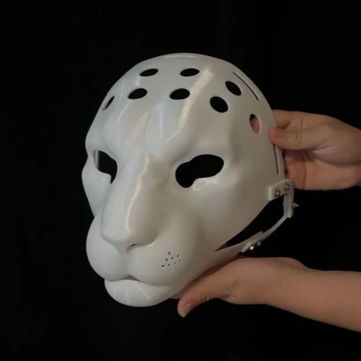 Base Mask Realistic Tiger Head Mask Skull Beast Costume Cos Furry Tiger Realistic Beast Costume Skull Animal Costume DIY Accesso