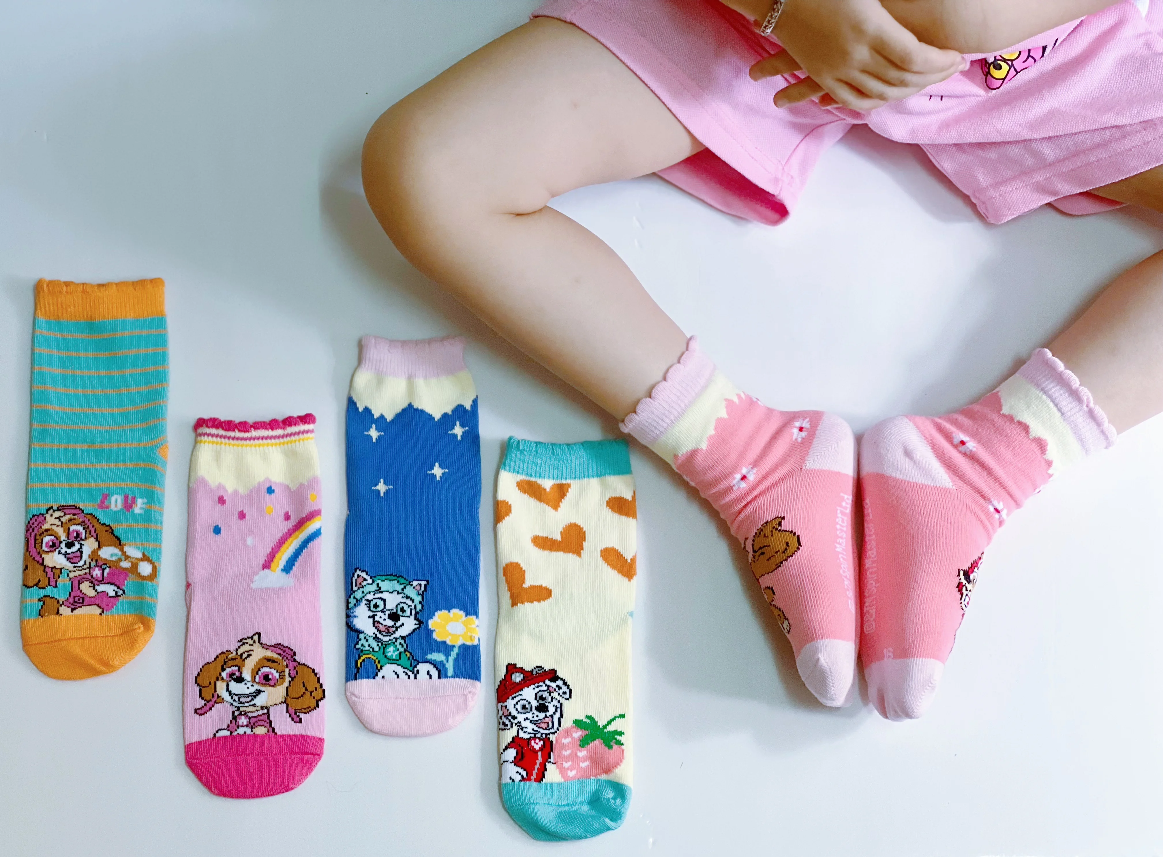 10pcs=5pairs Genuine Paw Patrol 2024 Spring Autumn socks Kids Cute Boy Girl cotton sock Children Birthday gift High Quality