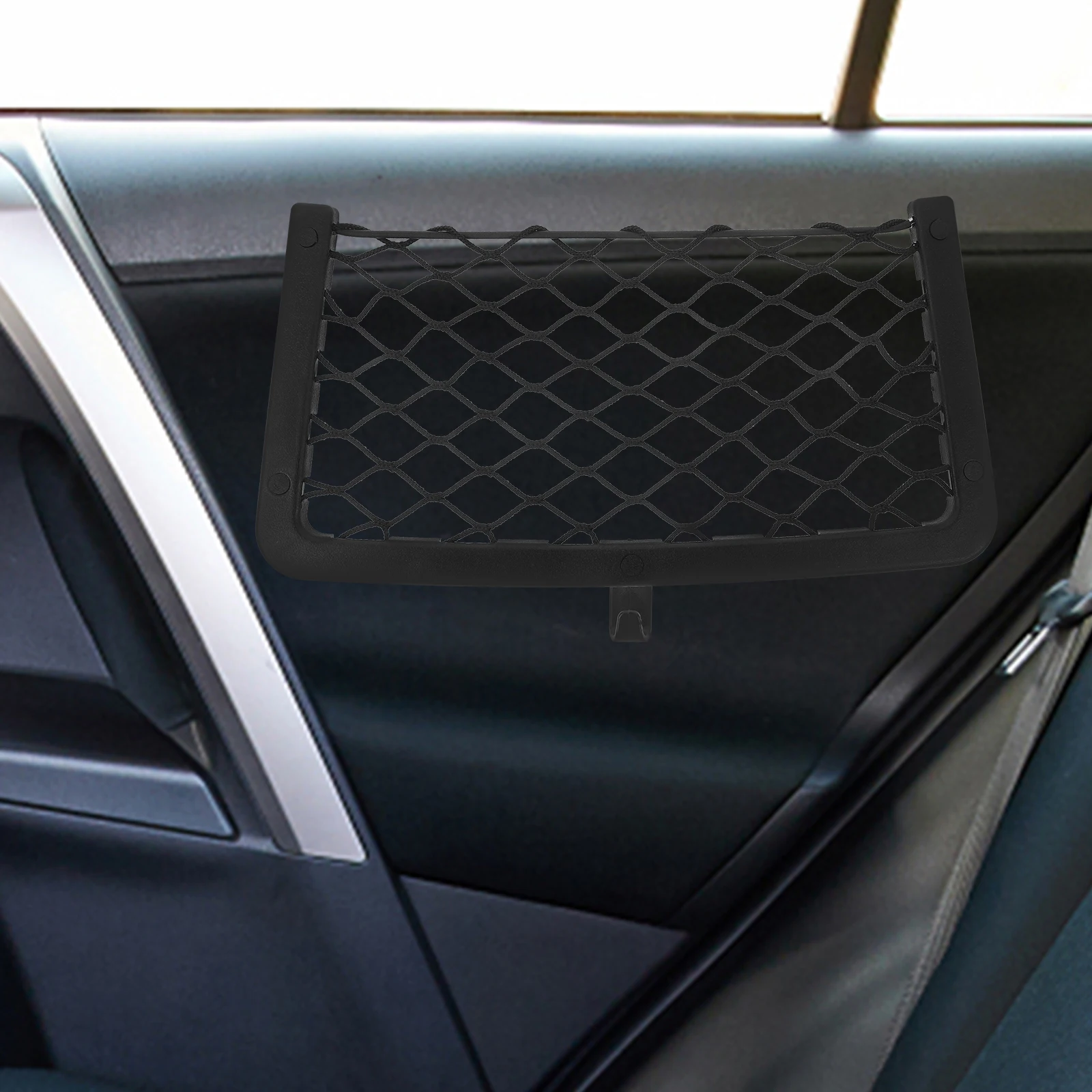 

Car Storage Net 36x18cm Abs Plastic Trunk Organizer With Hook For Rv Car Boat Cargo Mesh Bag Pocket HOLDER SUV