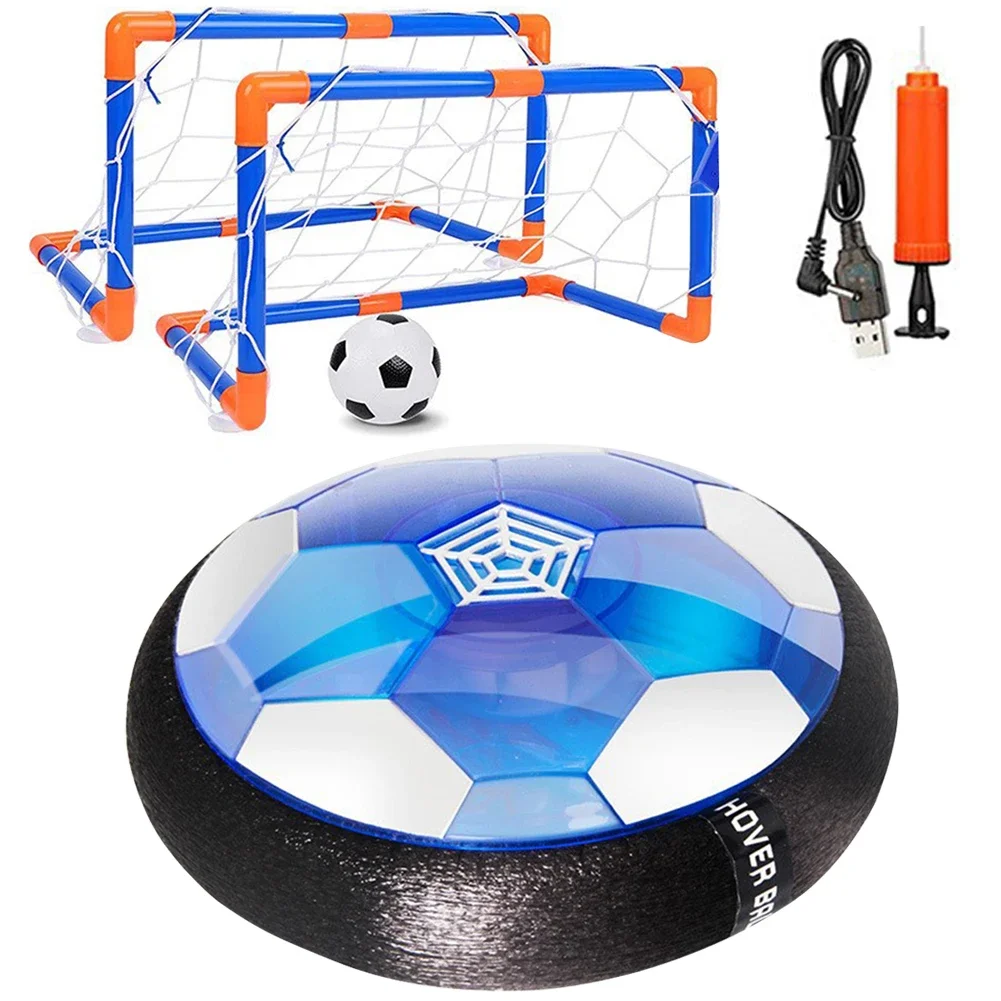 Air Power Hover Ball con luce a LED e paraurti in schiuma Giocattoli per interni ed esterni Pallone da calcio galleggiante ad aria Pallone da calcio Giocattoli Regali per bambini