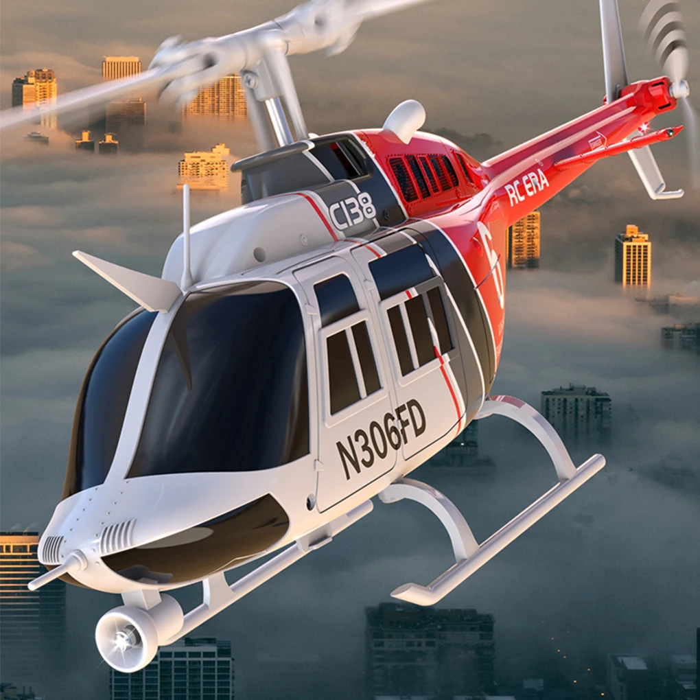 RC ERA C138 RC Helicopter 206 Jet Ranger 6-axis Gyro Hold 4ch RC Helicopter Aircraft Hobby for Adults 1/33 RTF RC Helicopter - Image 5
