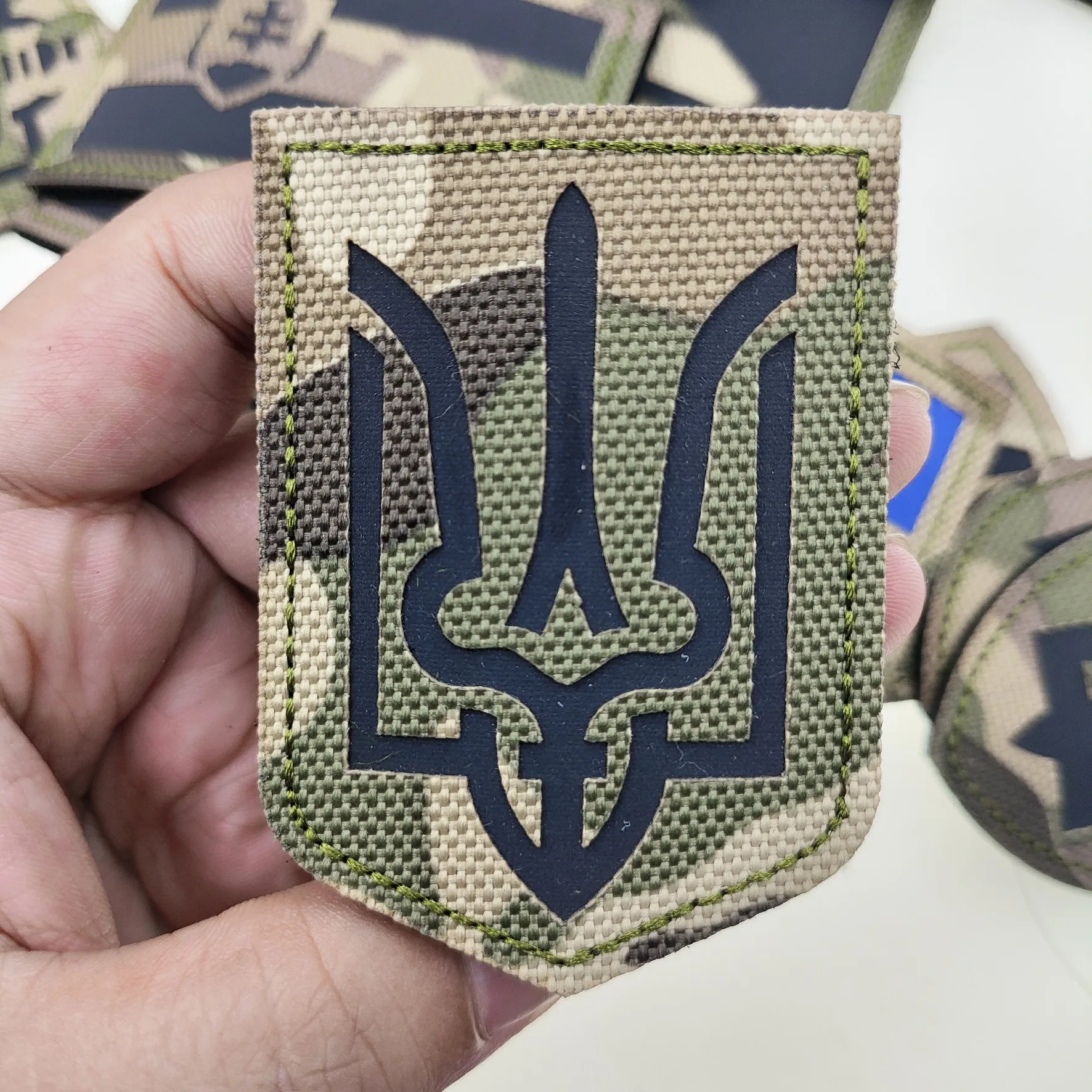 Israel Ukraine Flag Patch Outdoor Military Tactical Equipment Backpack Accessories Embroidered Hook Loop Microbadge Patch