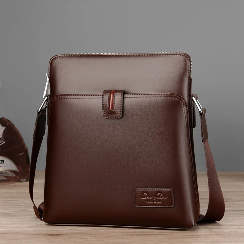 

Cowhide Leather Shoulder Bag Business Men Flap Ture Cow Leather Briefcase Fashion Messenger Bag Formal Bag Male Crossbody Bags