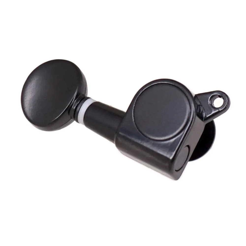 6PCS Metal+Plastic Guitar Tuning Pegs Black Color 6 Right Sealed Machine Heads Guitar Tuning Machines For Electric Guitar