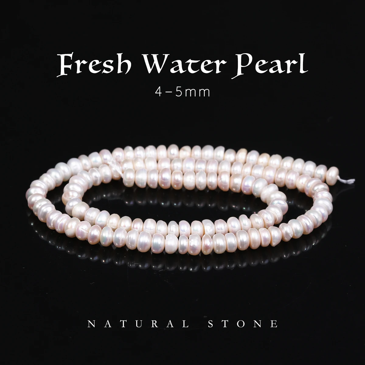 

Натуральный пресноводный жемчуг, высококачественные нитяные бусины, свободные бусины для изготовления ювелирных изделий, сделай сам, женское ожерелье, браслет, 4-5 мм