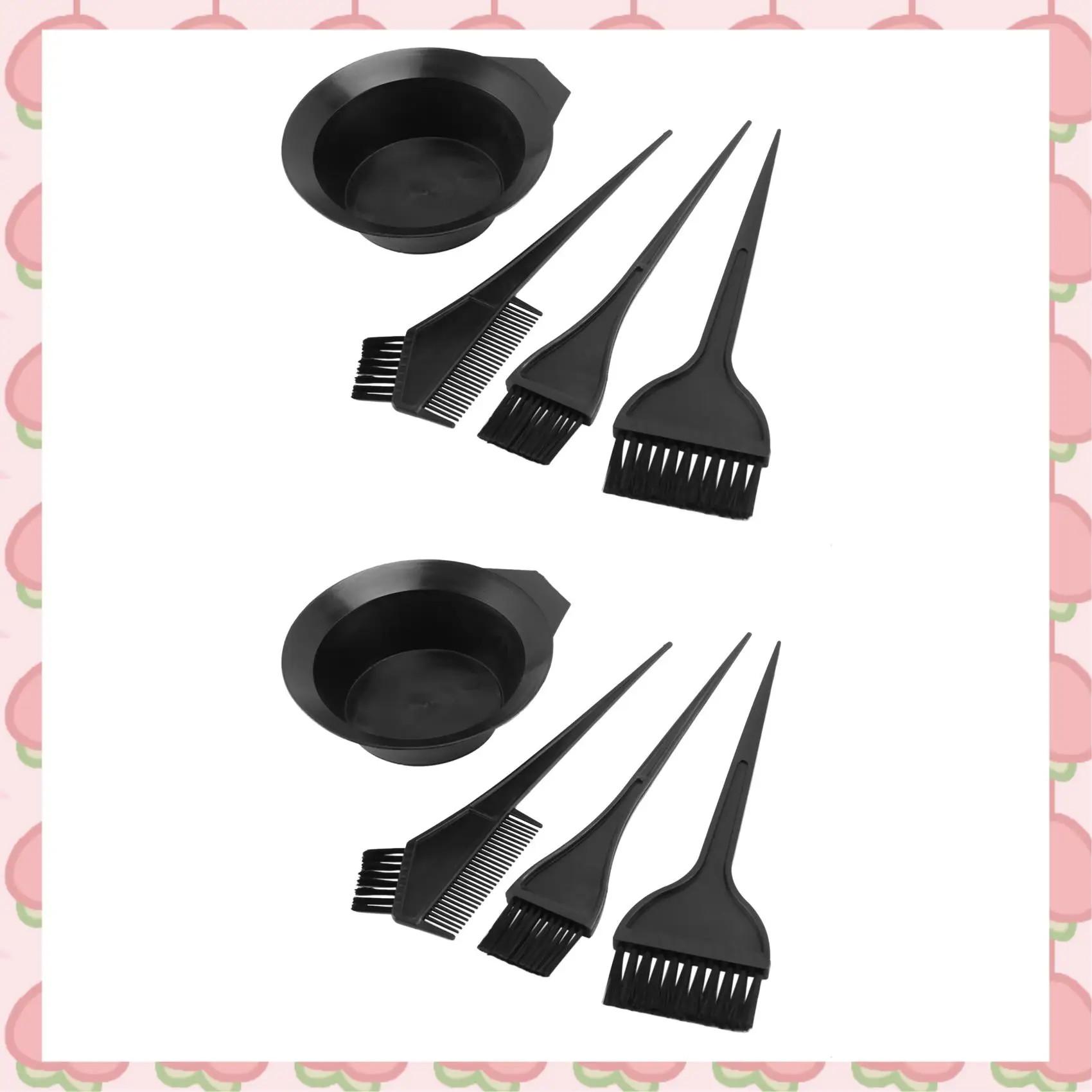 N18R 8X لون الشعر صبغ السلطانية مشط فرش مجموعة أدوات تلوين تينت #4