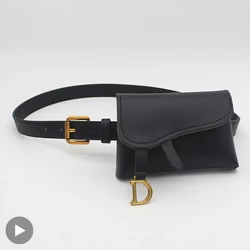 Women Bag Female Waist Fanny Pack Belt Bum Hip Belly For PU Leather Handbag Kangaroo Lady Banano Banana Phone Side Mobile Bumbag