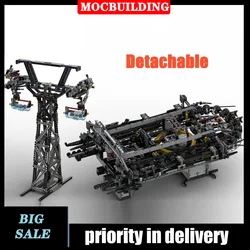 GBC Chairlift Module Building Blocks MOC Cable Car Transport Ball  Assembly Technology Brick Toy Gift