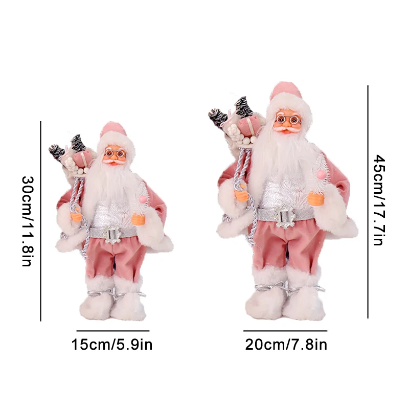 1pc Santa Claus Christmas Doll  Christmas Decorations for Home Plush Toys Christmas Tree Decorations Xmas New Year Gift Kids