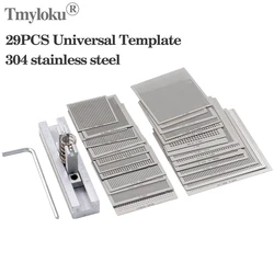 29 sztuk BGA ogólny szablon Sik blaszana oprawa kulki do lutowania narzędzia do lutowania pozycjoner stacji BGA Reballing