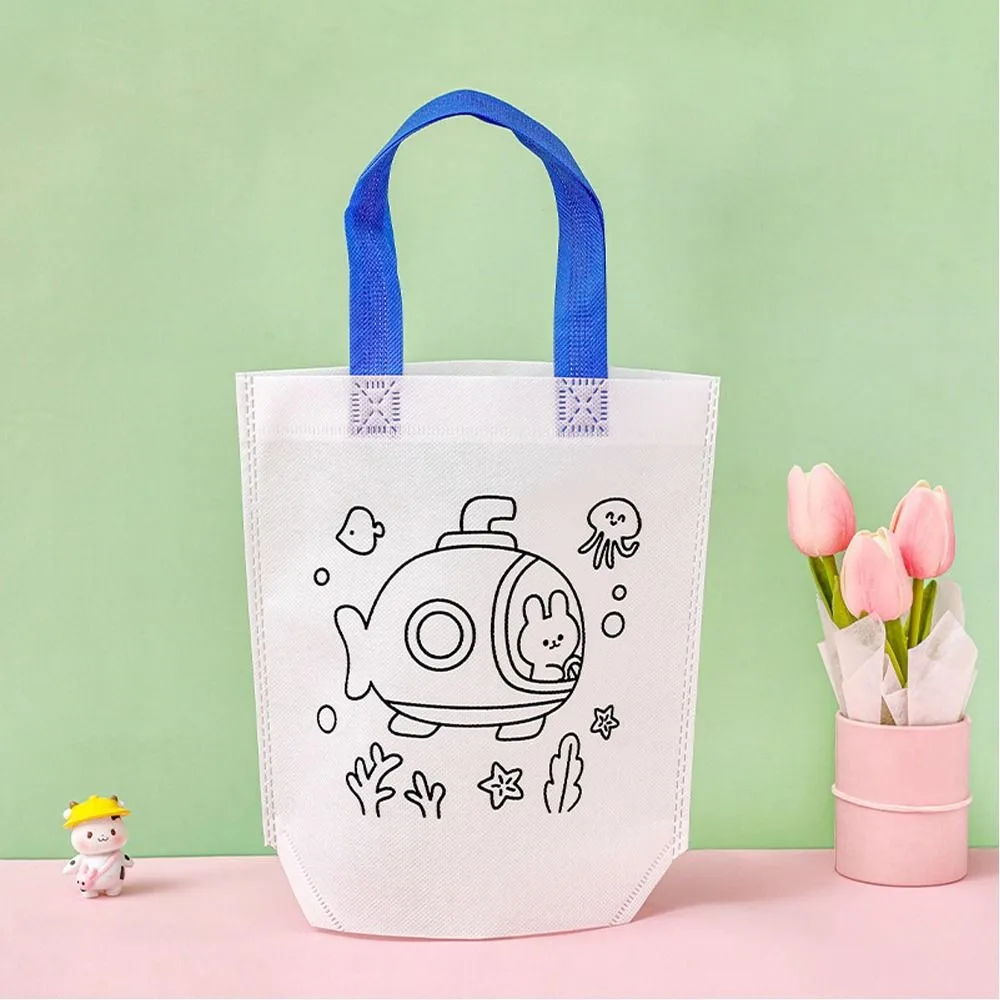 Doppelseitige Graffiti-Tasche aus Vliesstoff zum Ausmalen von Goodie-Taschen, doppelseitige Graffiti-Tasche, handgefertigt