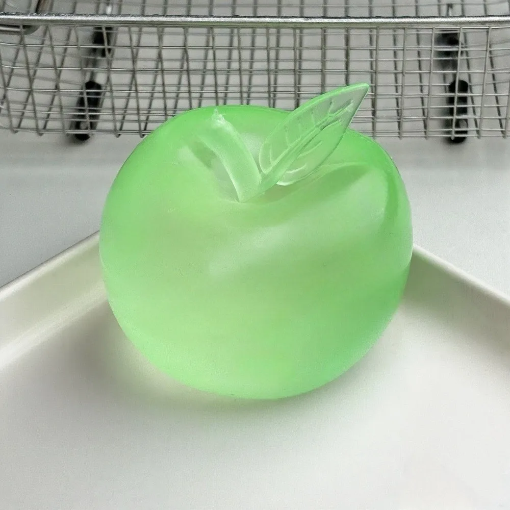 Apple Shape Stress Relief Anti-stress Slow Rise Plasticity Squeeze Transparent Ball Pass The Time Sensory Fidget Adults
