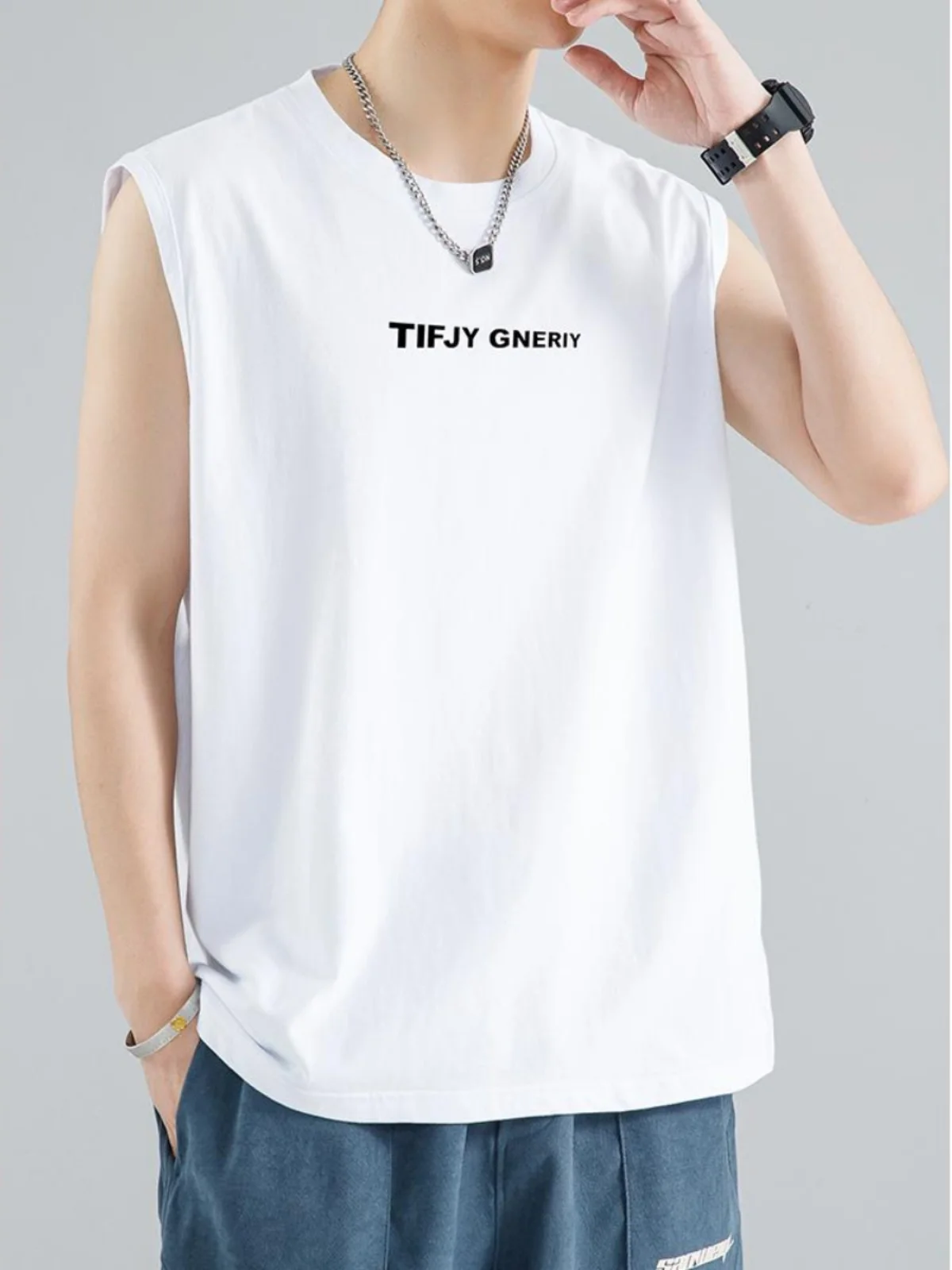 

Ice Silk Sports Svel T-irt Men's Summer Thin Casual Loose Outdoor Vest Sports Fitn oulder Pad Youth Faion