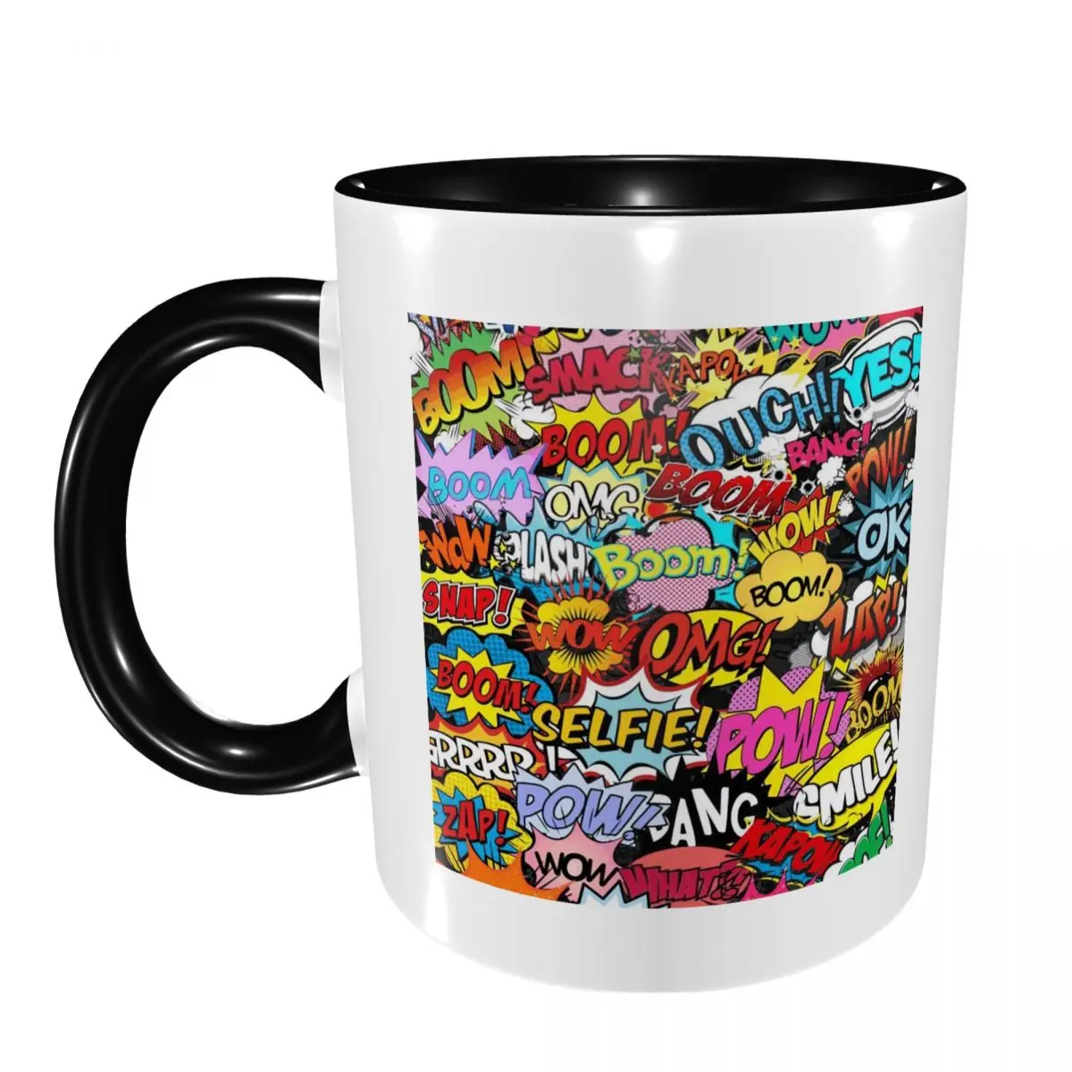 Fun Street Graffiti Comic Pop Art Mug Funny Ceramic Coffee Cups Tea Mugs Milk Cup Drinkware Gift for Friends