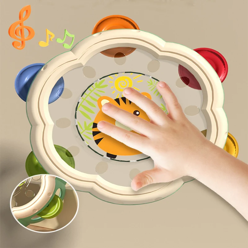 Babys pielzeug 6 12 Monate Musik instrumente Handtrommel schütteln Rattler Kleinkinder Montessori interaktive Musik Lernspiel zeug