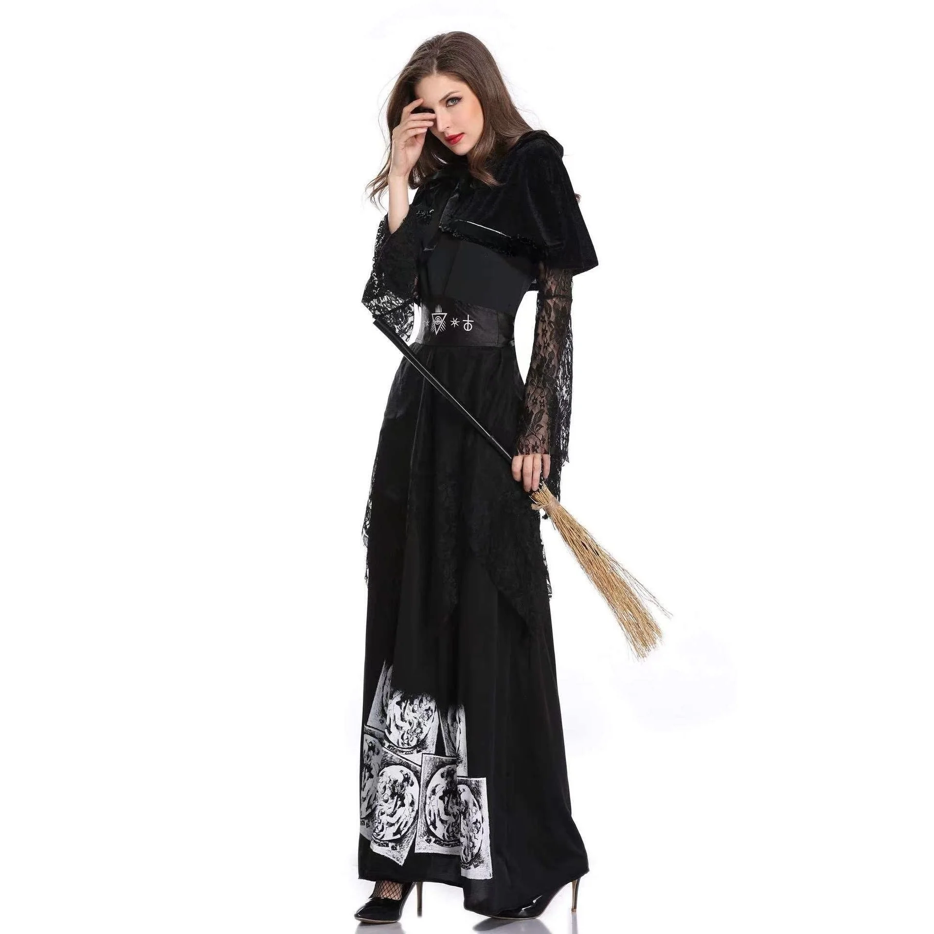 Fsia de loween para Adultos Fsma Noiva Traje Cosplay Vampiro Roupas Tradicionais Chinesas Fenas para Apresenta...