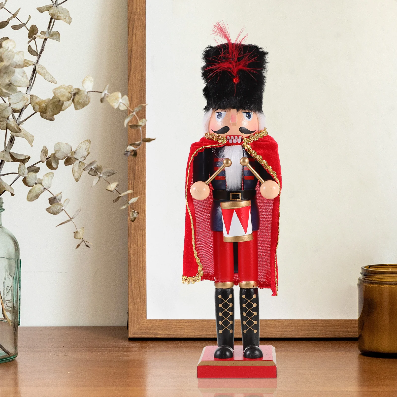 

Christmas Wooden Nutcracker Puppet Classic Festival Decoration Desktop Nutcracker Ornament Holiday Party Decor Xmas Table Decor