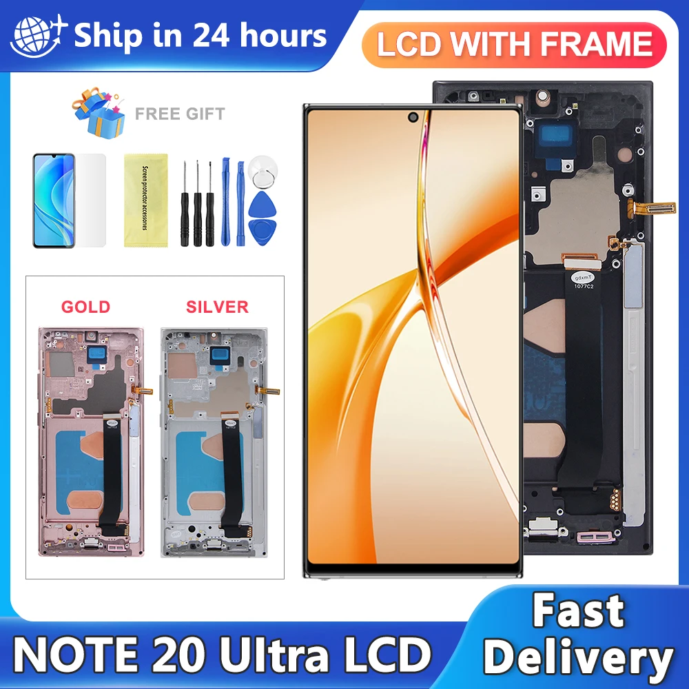 TFT For SAMSUNG Note 20 Ultra LCD Display N985 N985F Touch Screen Digitizer Assembly For SAMSUNG Note20 Ultra 5G SM-N986N LCD