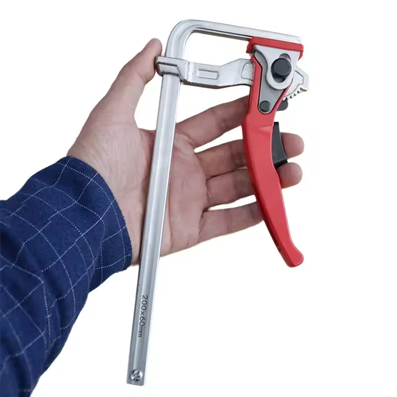 

200 * 60Mm Ratchet F Clamp Electric Circular Saw Rail Rail Clamp Slide Fixed Table Clamp Woodworking Clamp