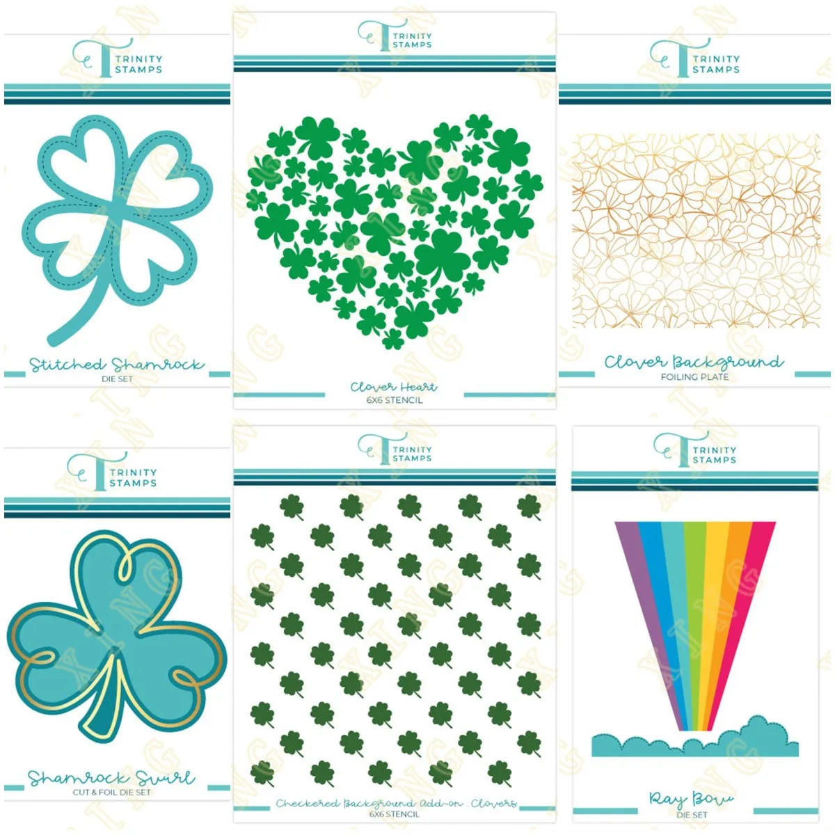 Shamrock Heart Bow Metal Cutting Dies Stencil Hot Foil Scrapbook Diary Decoration Embossing Template Diy Greeting Card Handmade