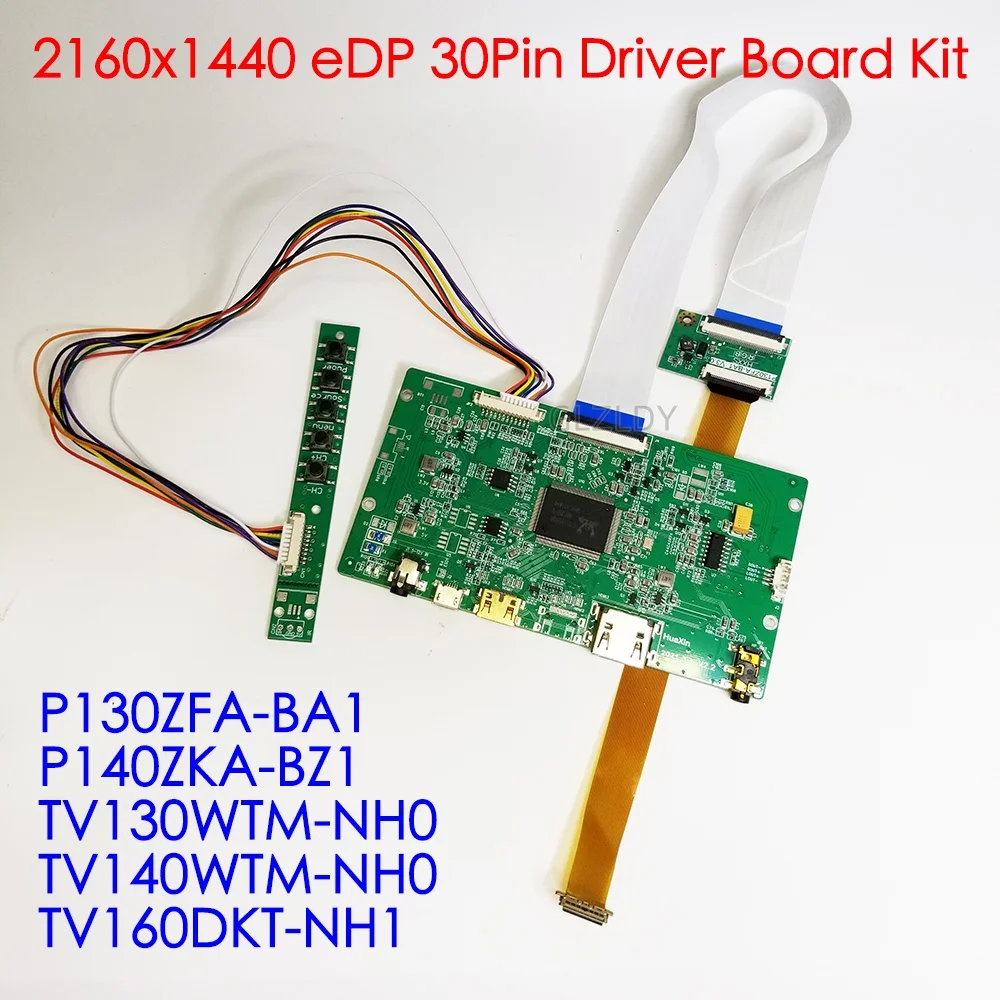 

LCD Driver Board Kit For 2160x1440 eDP 30P 60hz 2K USB MINI HDMI+HDMI+Audio DC P130ZFA-BA1 P140ZKA-BZ1 TV130WTM-NH0 TV140WTM-NH0