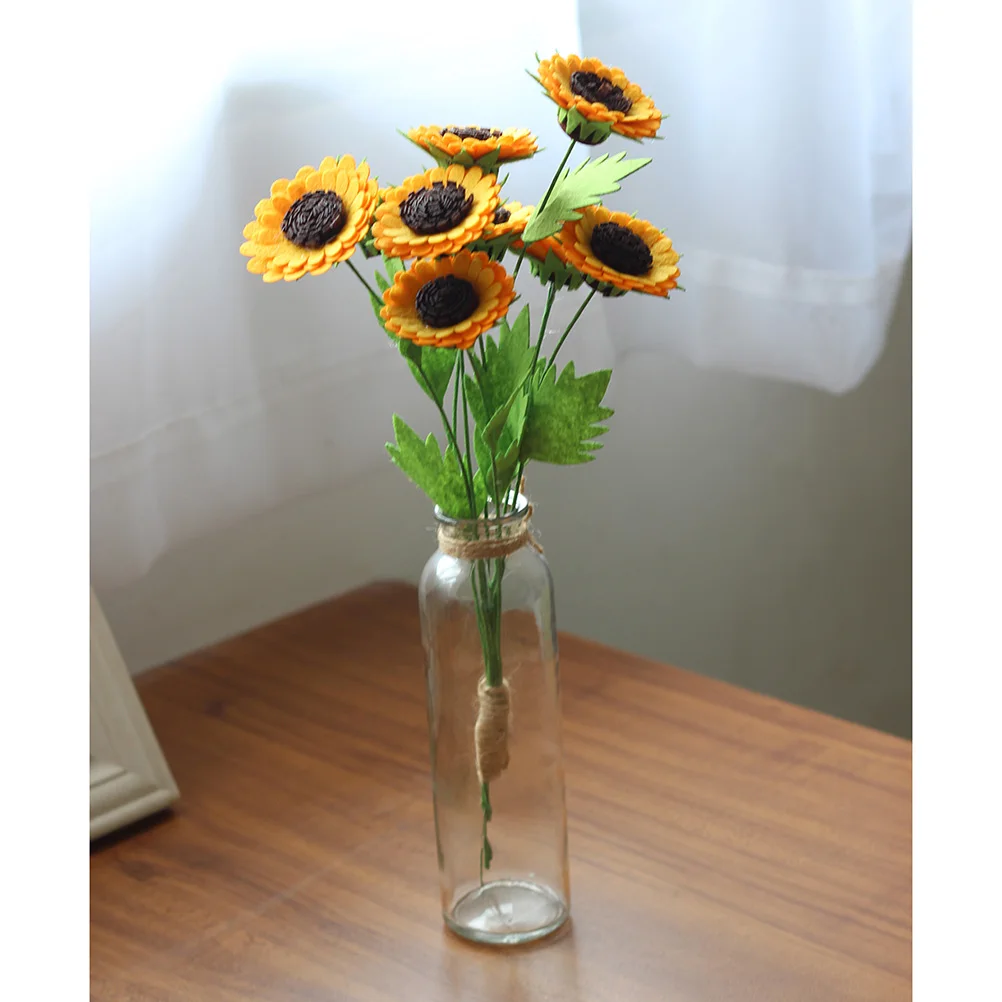 

10pcs Non-Woven Bouquets Small Sunflowers Fresh Colors Felt Handwork Material Diy Needle Felting Craft Supplies Party Decoration