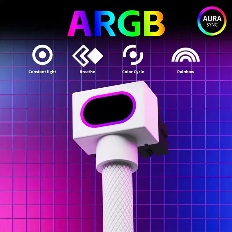 

Кабель-удлинитель для видеокарты UPSIREN, 8-контактный, с подсветкой ARGB 5V 3-контактный, 18AWG, 90 градусов ° Кабель с угловым разъемом, штекер-гнездо