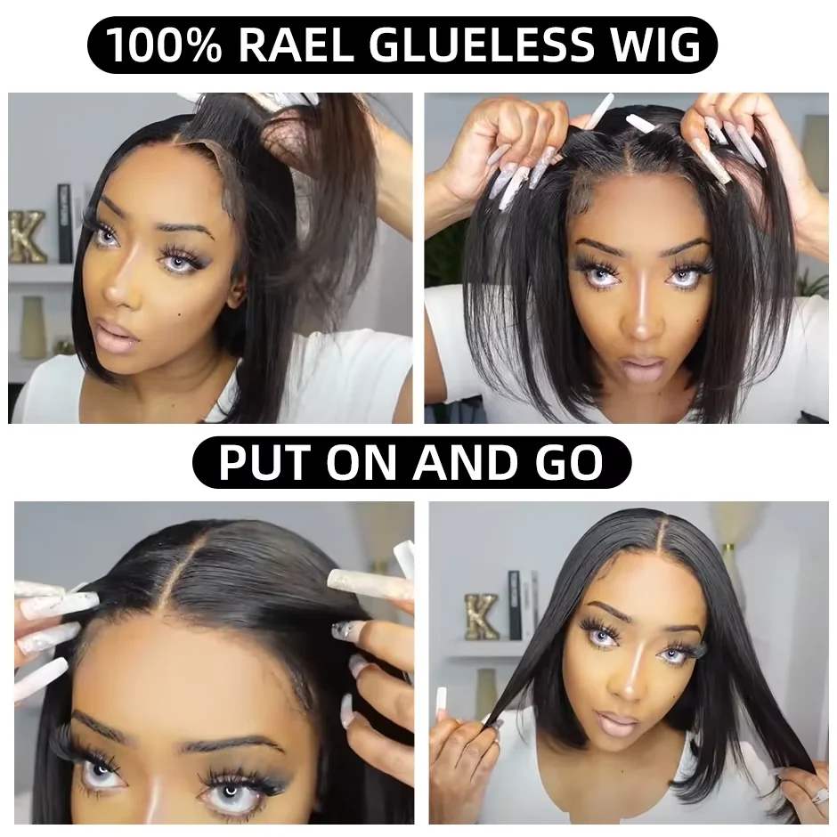 Bob Wig Glueless Human Hair Hd Lace Front Wigs 100% Human Hair Wigs 13x6 Transparent Straight Lace Frontal Wigs For Women