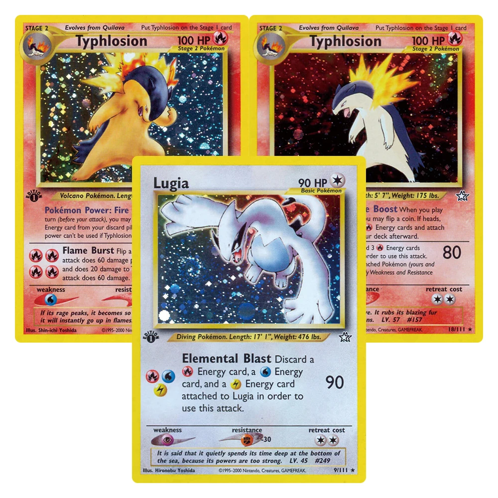 

PKM Proxy Cards Collectio Toys Gifts Neo Genesis Lugia Typhlosion Feraligatr Meganium Feraligatr Pichu Meganium Slowking PTCG