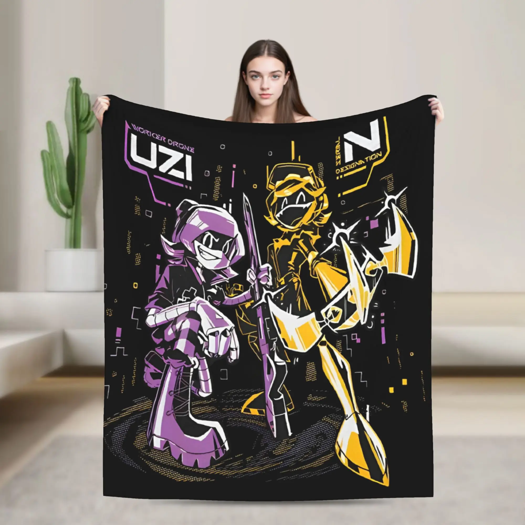 murder drones Blanket Cozy Soft Lizzy N Throw Blankets for Couch 50x60 Inch Multi-size Bedding Throws