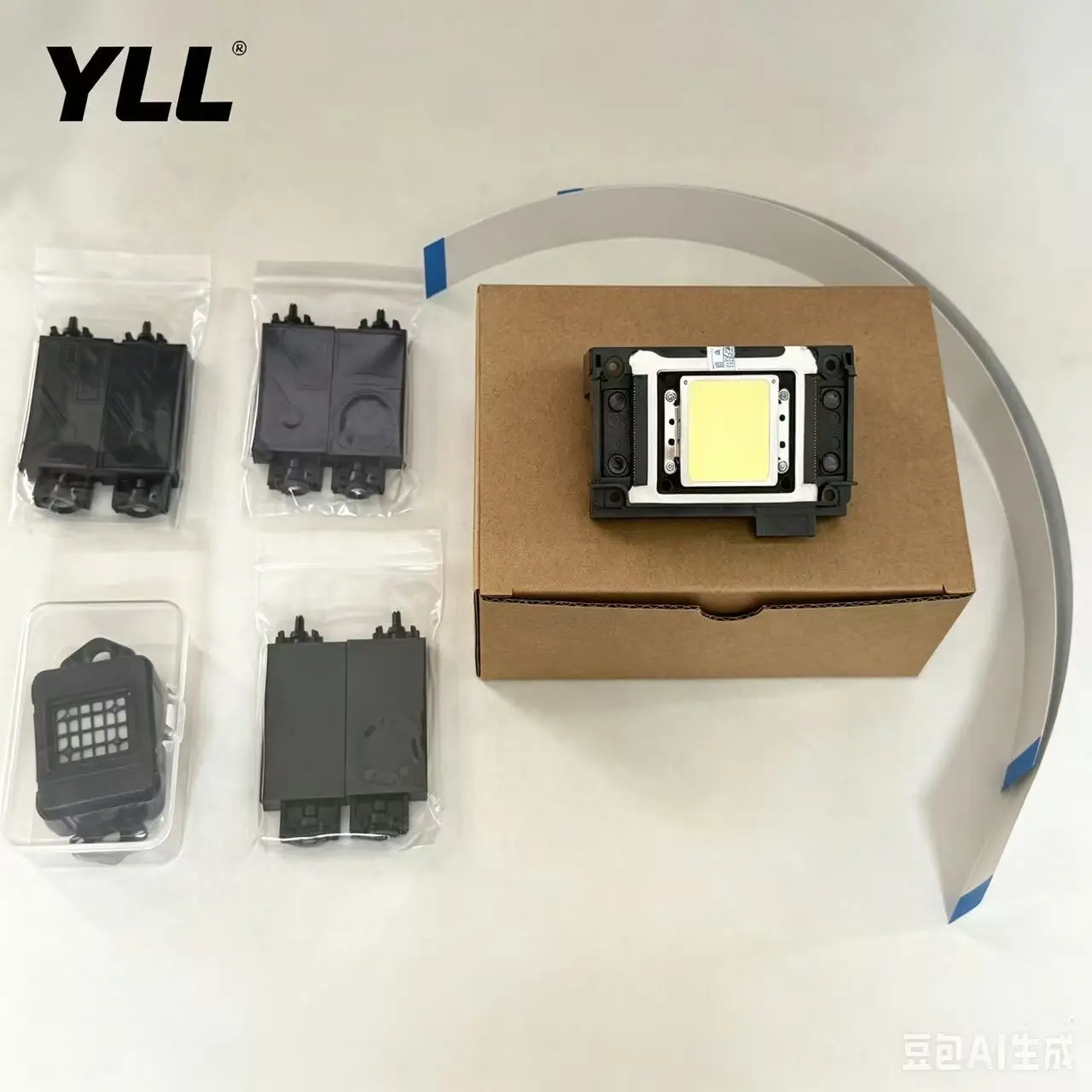 XP600 Printhead Kit F1080 FA09050 Full Set with 29Pin Data Cable UV DTF Ink Damper Cap Top For Printer Maintenance
