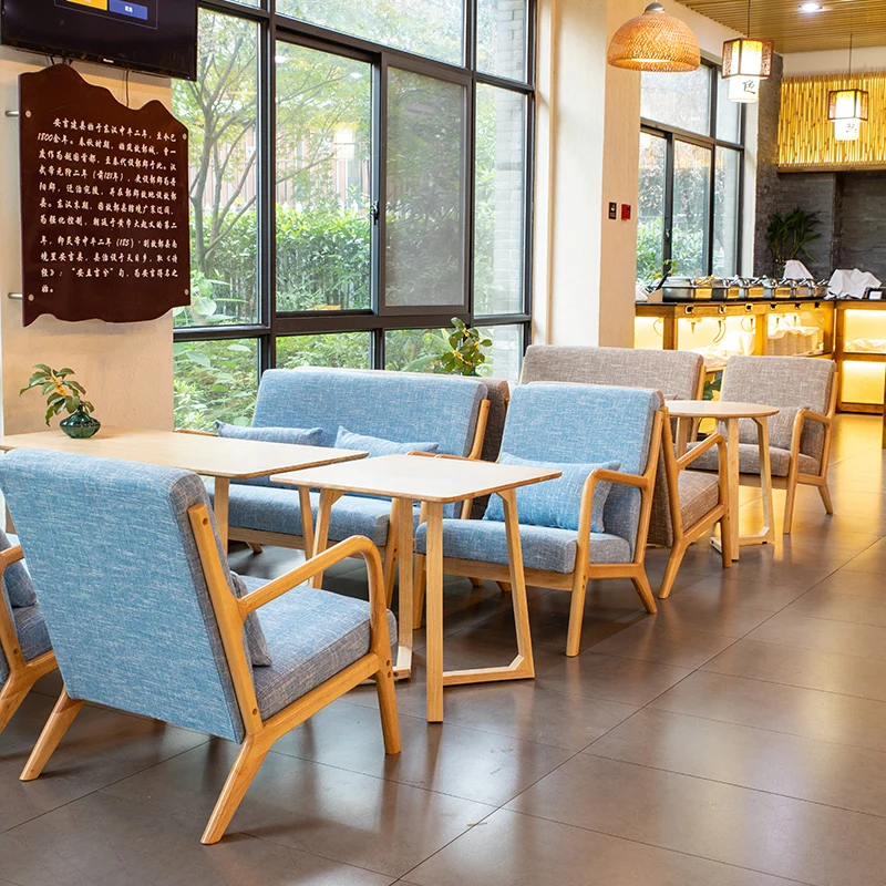 Customized Leisure Milk Tea Shop Table and Chair Combination Coffee Shop Dessert Tea Room Bookstore Leisure Tea House